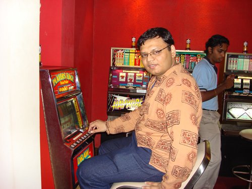Slot machine display.
